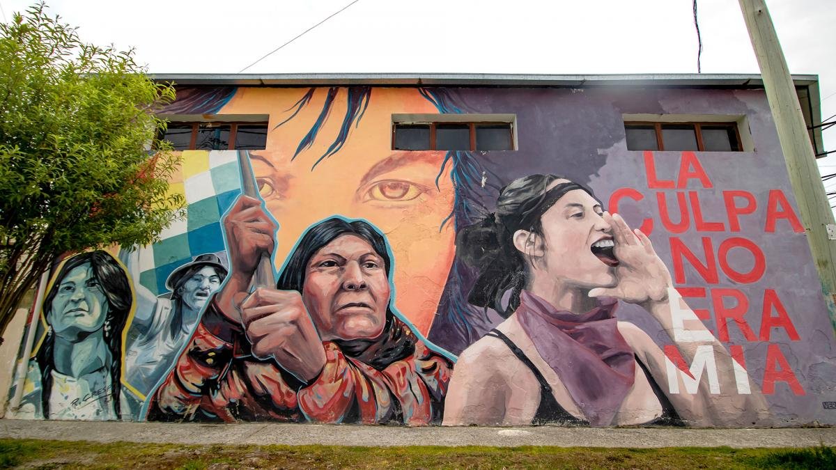 La temtica del 4to Encuentro de Muralistas de Ushuaia apunta a conocer la identidad nacional Foto Cristian Urrutia