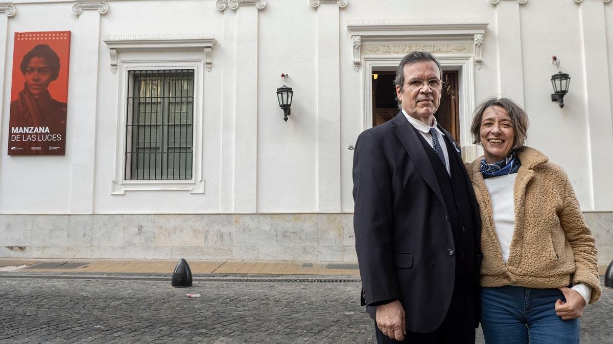 Tristn Bauer junto a la secretaria de patrimonio Valeria GonzlezFoto Pepe Mateos