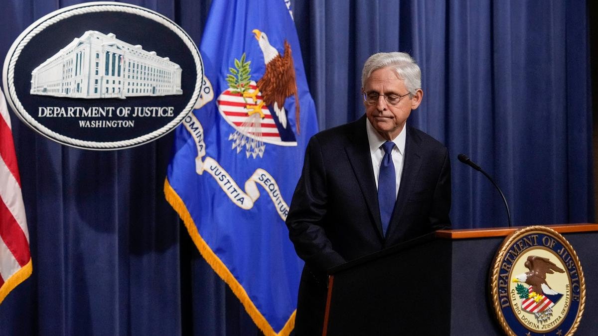 El Secretario de Justicia Merrick Garland Foto AFP