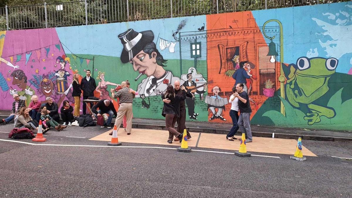 Uno de los festejos que se organiz en Stockport para agasajar a los visitantes Gentileza Omar Gasparini