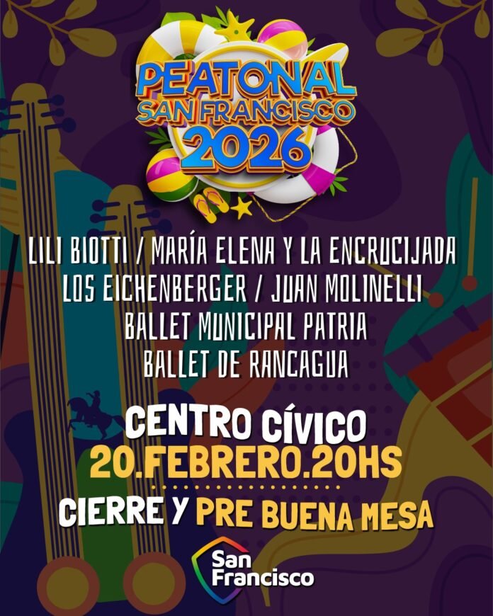 Se viene el cierre de la Peatonal San Francisco 2026 y la Pre Buena Mesa