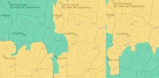 Tormentas en pleno finde XXL: rige un alerta amarilla para todo el sur de Córdoba