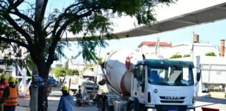 Concluyó el hormigonado del puente peatonal y bicisenda en altura