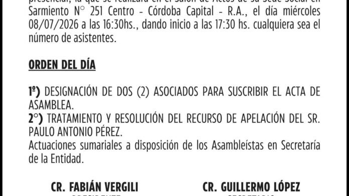 Cooperativa Horizonte convoca a Asamblea Extraordinaria para el próximo 8 de julio