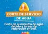 Corte de suministro de agua en barrio Corradi