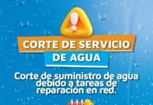 Corte de suministro de agua en barrio Corradi