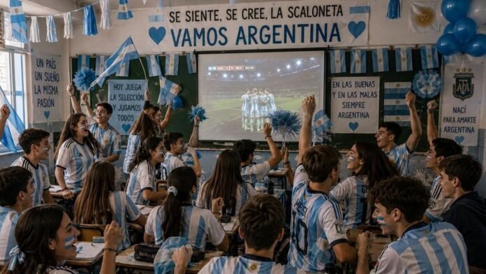 Los alumnos en Córdoba podrán ver los partidos de Argentina en las escuelas