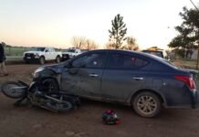 Motociclista hospitalizado tras un fuerte choque en Los Palmares