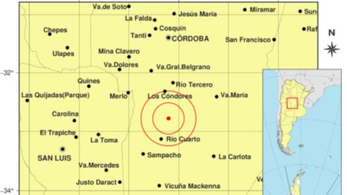 Dos temblores sacudieron Córdoba en la noche del viernes