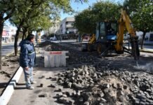 Sigue la intervención del adoquinado en la zona de la Terminal de Ómnibus