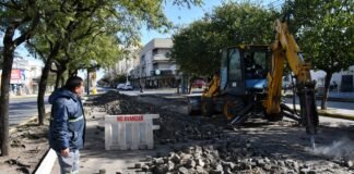 Sigue la intervención del adoquinado en la zona de la Terminal de Ómnibus