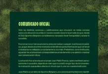 Sportivo Belgrano emitió un comunicado tras la situación con Juan Pablo Francia