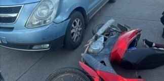 Choque entre una camioneta y una moto dejó a una mujer hospitalizada