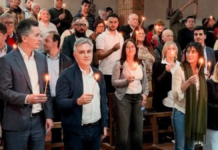 Llaryora asistió a la misa en homenaje a José Manuel de la Sota