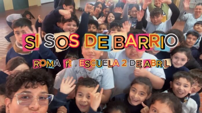 Roma estrenó una versión de “Si sos de barrio”, junto a los chicos de la escuela 2 de Abril